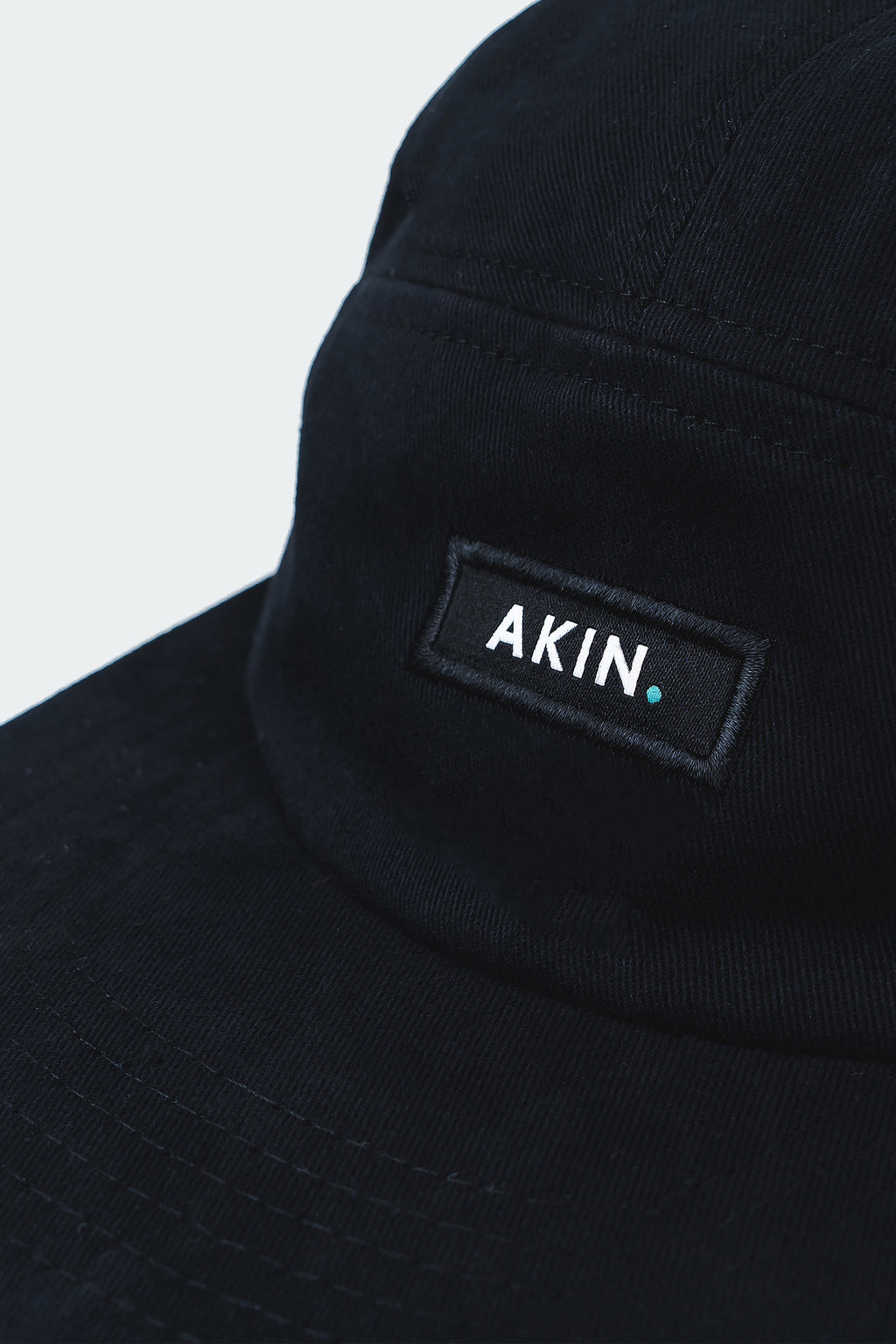 Akin Five Panel Cap - Black