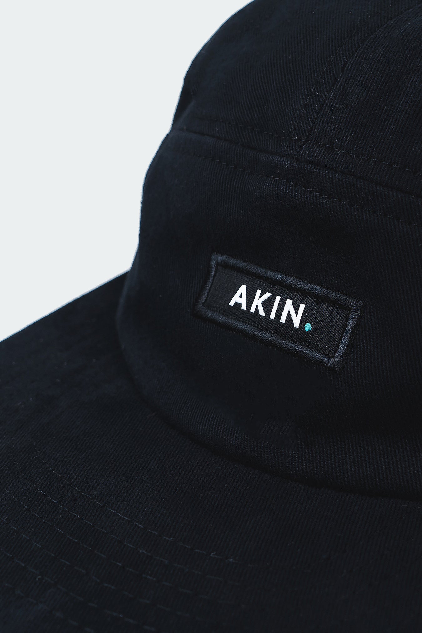 Akin Five Panel Cap - Black