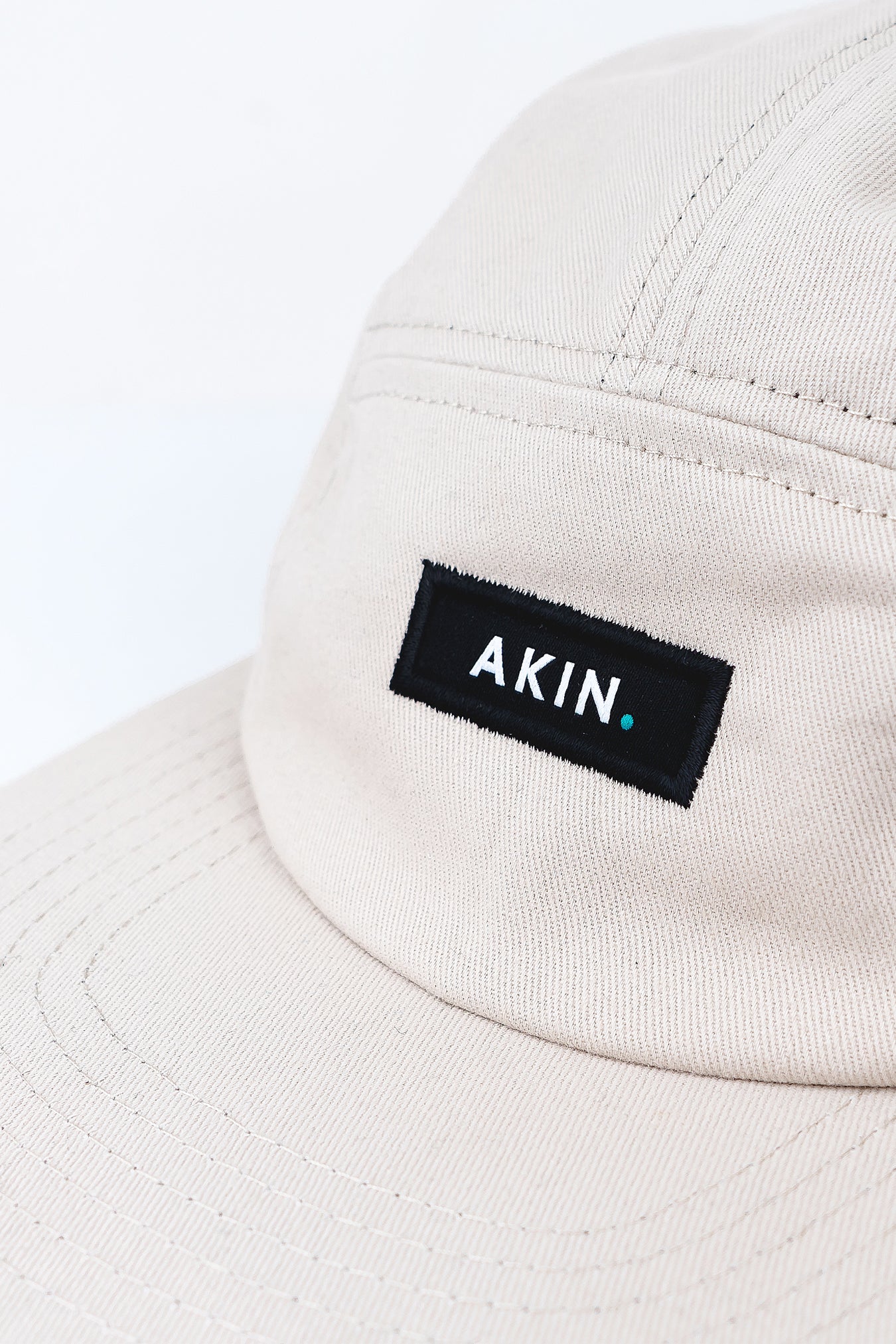 Akin Five Panel Cap - Beige