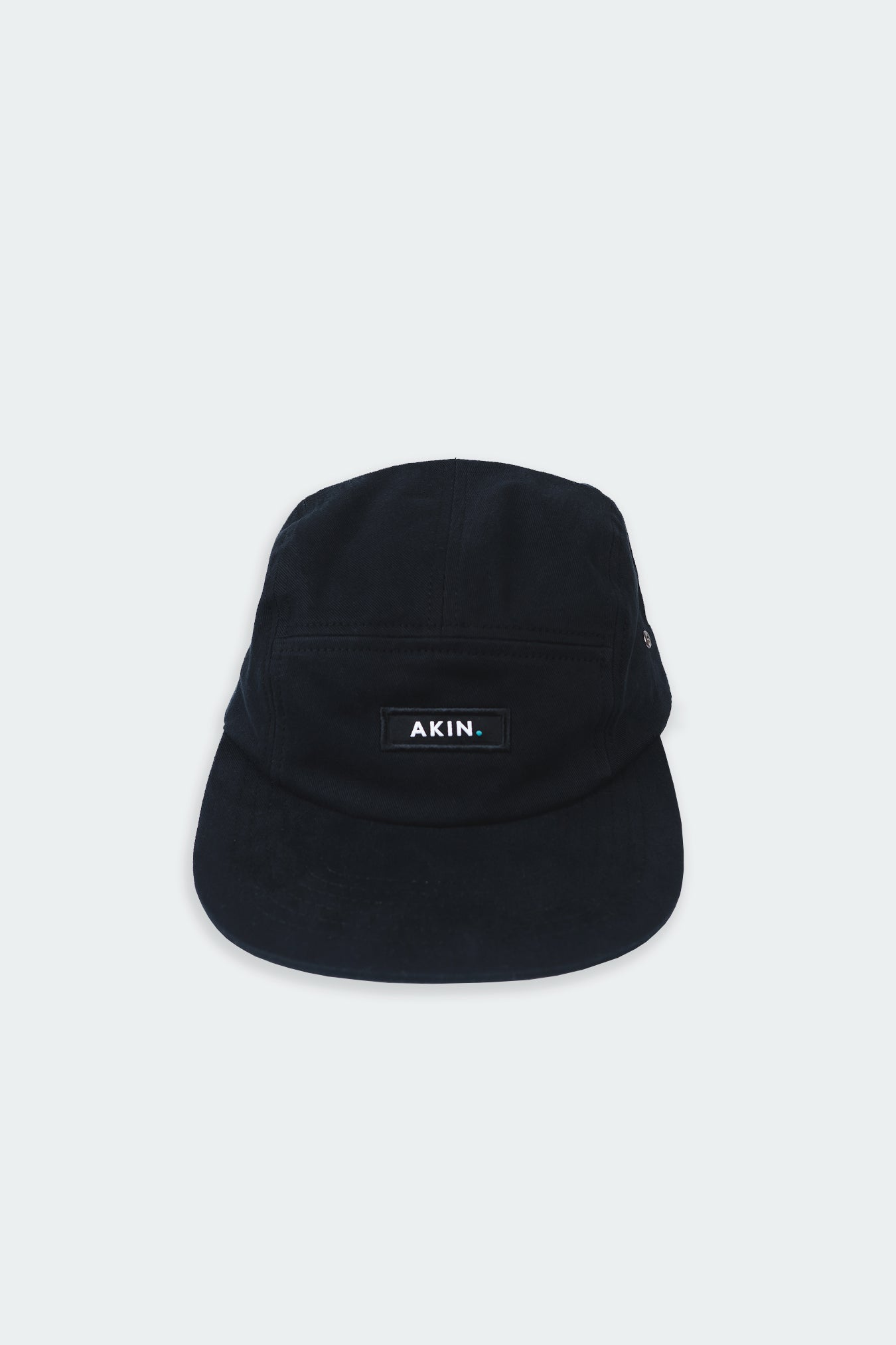 Akin Five Panel Cap - Black